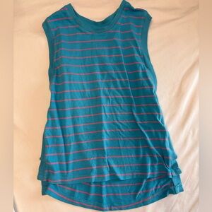 Athletic Works Teal Top with Pink Stripes